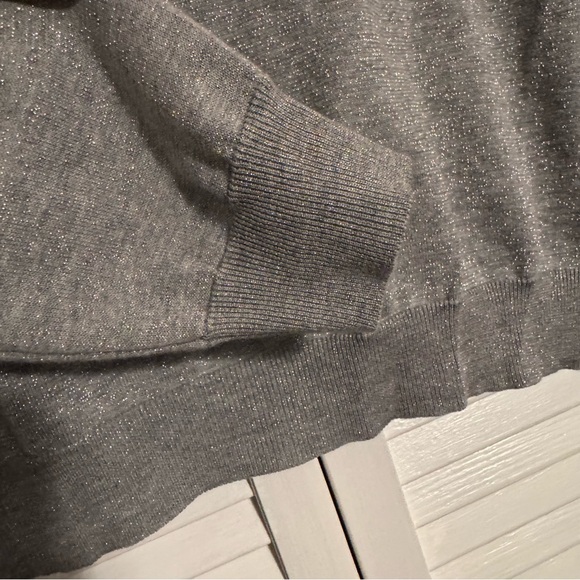 Peserico Tricot Silver Sparkle Open-Front Cardigan – Made in Italy (Size 44) - Picture 8 of 11